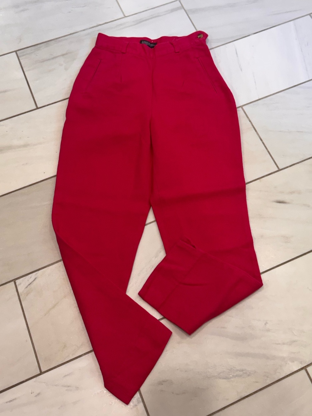 Vintage 80s Ambition Hot Pink High Waisted Trousers // 2-4
